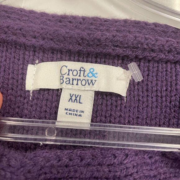Croft & Barrow Womens Knit Pullover Sweater Long SLeeve Purple Size XXL - Picture 8 of 9